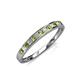 3 - Aqilia 2.00 mm Peridot and Lab Grown Diamond Wedding Band 