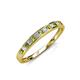 3 - Aqilia 2.00 mm Peridot and Lab Grown Diamond Wedding Band 