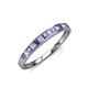 3 - Aqilia 2.00 mm Tanzanite and Lab Grown Diamond Wedding Band 