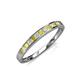 3 - Aqilia 2.00 mm Yellow Sapphire and Lab Grown Diamond Wedding Band 