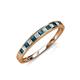 3 - Aqilia 2.00 mm London Blue Topaz and Diamond 13 Stone Wedding Band 