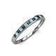 3 - Aqilia 2.00 mm London Blue Topaz and Lab Grown Diamond Wedding Band 