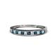 1 - Aqilia 2.00 mm Blue and White Diamond 13 Stone Wedding Band 