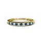 1 - Aqilia 2.00 mm Blue and White Diamond 13 Stone Wedding Band 