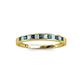 2 - Aqilia 2.00 mm Blue and White Lab Grown Diamond Wedding Band 