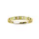 2 - Aqilia 2.00 mm Yellow and White Diamond 13 Stone Wedding Band 