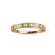2 - Aqilia 2.00 mm Yellow and White Diamond 13 Stone Wedding Band 
