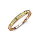 3 - Aqilia 2.00 mm Yellow and White Lab Grown Diamond Wedding Band 