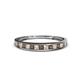 1 - Aqilia 2.00 mm Smoky Quartz and Diamond 13 Stone Wedding Band 