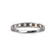 2 - Aqilia 2.00 mm Smoky Quartz and Diamond 13 Stone Wedding Band 
