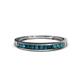 1 - Aqilia 2.00 mm Princess Cut London Blue Topaz 13 Stone Wedding Band 