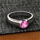 3 - Enola Pink Sapphire Solitaire Engagement Ring 