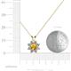 5 - Ianthe Citrine and Diamond Floral Halo Pendant 