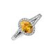 3 - Deborah Desire Oval Cut Citrine and Round Diamond Twist Rope Split Shank Halo Engagement Ring 