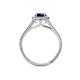 4 - Deborah Desire Oval Cut Blue Sapphire and Round Diamond Twist Rope Split Shank Halo Engagement Ring 