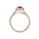 4 - Deborah Desire Oval Cut Amethyst and Round Diamond Twist Rope Split Shank Halo Engagement Ring 