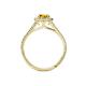 4 - Deborah Desire Oval Cut Citrine and Round Diamond Twist Rope Split Shank Halo Engagement Ring 