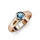 4 - Enola Blue Topaz Solitaire Engagement Ring 