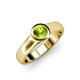 4 - Enola Peridot Solitaire Engagement Ring 