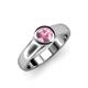4 - Enola Pink Tourmaline Solitaire Engagement Ring 