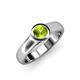4 - Enola Peridot Solitaire Engagement Ring 