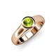 4 - Enola Peridot Solitaire Engagement Ring 