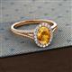 2 - Deborah Desire Oval Cut Citrine and Round Lab Grown Diamond Twist Rope Split Shank Halo Engagement Ring 
