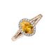 3 - Deborah Desire Oval Cut Citrine and Round Lab Grown Diamond Twist Rope Split Shank Halo Engagement Ring 