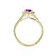 4 - Deborah Desire Oval Cut Amethyst and Round Lab Grown Diamond Twist Rope Split Shank Halo Engagement Ring 