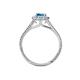 4 - Deborah Desire Oval Cut Blue Topaz and Round Lab Grown Diamond Twist Rope Split Shank Halo Engagement Ring 