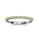 4 - Iskra 1.50 mm Round Yellow Sapphire and Lab Grown Diamond 18 Stone Wedding Band 