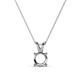 1 - Jassiel Semi Mount Double Bail Solitaire Pendant Necklace Setting 
