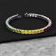 3 - Holi 4.00 mm Multi Gemstone Eternity Tennis Bracelet 