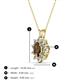 3 - Hazel 6x4 mm Oval Cut Smoky Quartz and Round Diamond Double Bail Halo Pendant Necklace 