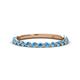 1 - Valerie 2.00 mm Blue Topaz 3/4 Eternity Band 