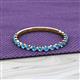 2 - Valerie 2.00 mm Blue Topaz 3/4 Eternity Band 