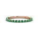 1 - Valerie 2.00 mm Emerald 3/4 Eternity Band 