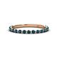 1 - Valerie 2.00 mm Blue Diamond 3/4 Eternity Band 