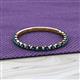 2 - Valerie 2.00 mm Blue Diamond 3/4 Eternity Band 