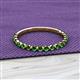 2 - Valerie 2.00 mm Green Garnet 3/4 Eternity Band 
