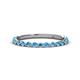 1 - Valerie 2.00 mm Blue Topaz 3/4 Eternity Band 