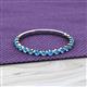2 - Valerie 2.00 mm Blue Topaz 3/4 Eternity Band 