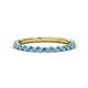 1 - Valerie 2.00 mm Blue Topaz 3/4 Eternity Band 