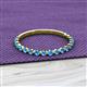 2 - Valerie 2.00 mm Blue Topaz 3/4 Eternity Band 
