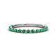 1 - Valerie 2.00 mm Emerald 3/4 Eternity Band 
