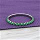 2 - Valerie 2.00 mm Emerald 3/4 Eternity Band 
