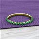 2 - Valerie 2.00 mm Emerald 3/4 Eternity Band 