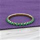 2 - Valerie 2.00 mm Emerald 3/4 Eternity Band 