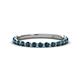 1 - Valerie 2.00 mm Blue Diamond 3/4 Eternity Band 