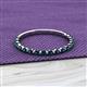 2 - Valerie 2.00 mm Blue Diamond 3/4 Eternity Band 